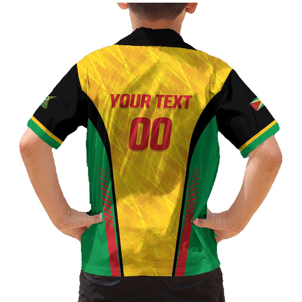 Custom Amazon Warriors Guyana Cricket Family Matching Mermaid Dress and Hawaiian Shirt Ready For Glory Yellow Version - Wonder Print Shop