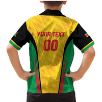 Custom Amazon Warriors Guyana Cricket Family Matching Mermaid Dress and Hawaiian Shirt Ready For Glory Yellow Version - Wonder Print Shop