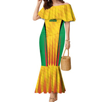 Custom Amazon Warriors Guyana Cricket Family Matching Mermaid Dress and Hawaiian Shirt Ready For Glory Yellow Version - Wonder Print Shop