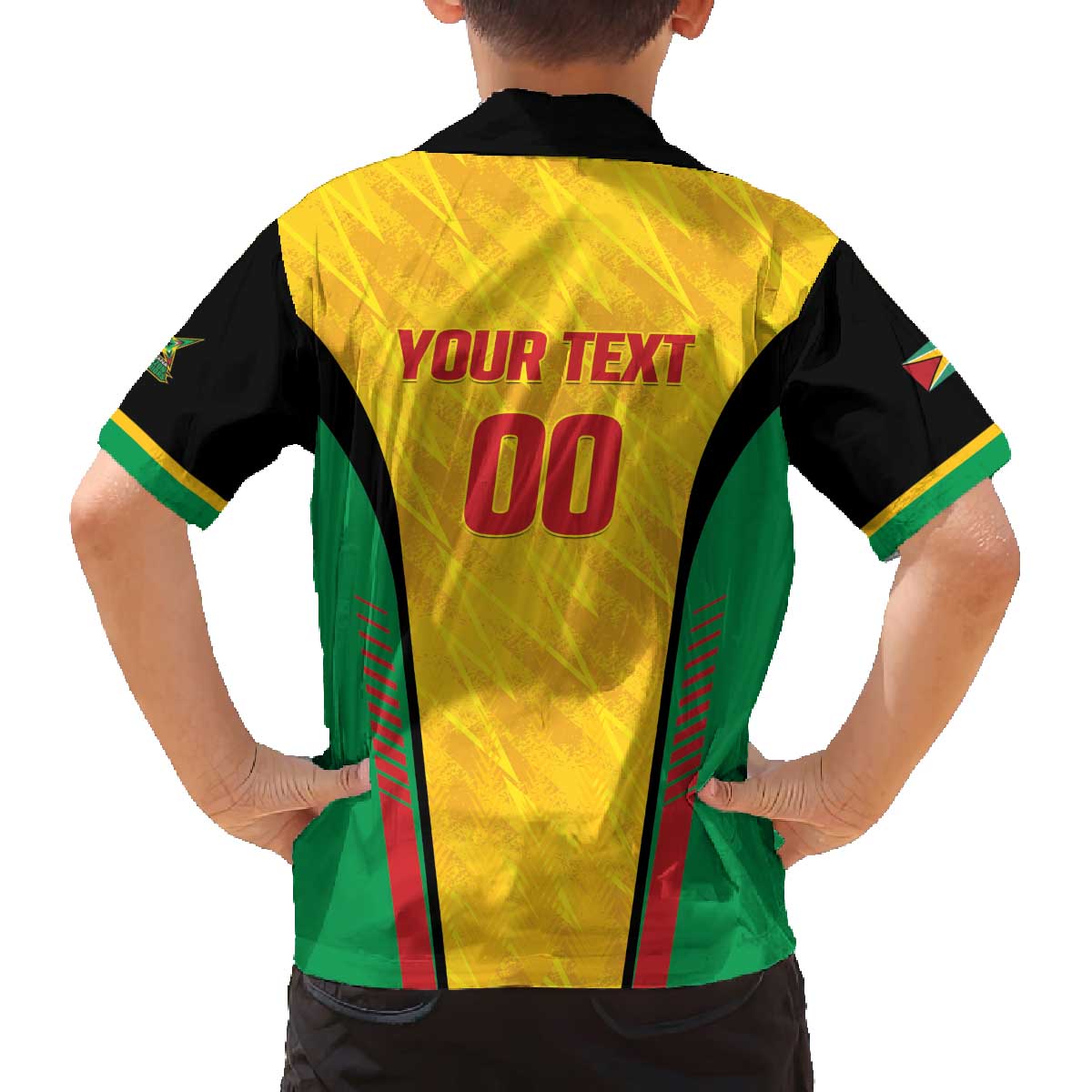 Custom Amazon Warriors Guyana Cricket Family Matching Off The Shoulder Long Sleeve Dress and Hawaiian Shirt Ready For Glory Yellow Version - Wonder Print Shop