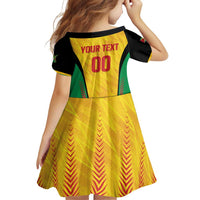 Custom Amazon Warriors Guyana Cricket Family Matching Puletasi and Hawaiian Shirt Ready For Glory Yellow Version - Wonder Print Shop