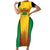 Custom Amazon Warriors Guyana Cricket Family Matching Short Sleeve Bodycon Dress and Hawaiian Shirt Ready For Glory Yellow Version - Wonder Print Shop