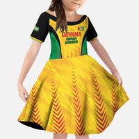 Custom Amazon Warriors Guyana Cricket Family Matching Summer Maxi Dress and Hawaiian Shirt Ready For Glory Yellow Version - Wonder Print Shop