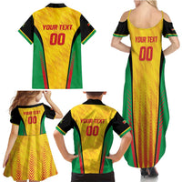 Custom Amazon Warriors Guyana Cricket Family Matching Summer Maxi Dress and Hawaiian Shirt Ready For Glory Yellow Version - Wonder Print Shop
