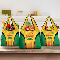 Custom Amazon Warriors Guyana Cricket Grocery Bag Ready For Glory Yellow Version - Wonder Print Shop