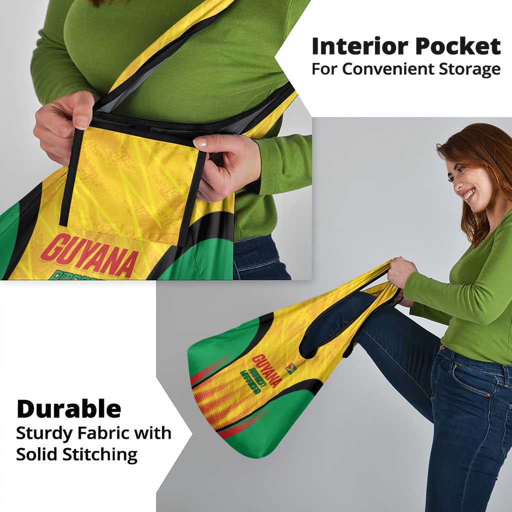 Custom Amazon Warriors Guyana Cricket Grocery Bag Ready For Glory Yellow Version - Wonder Print Shop