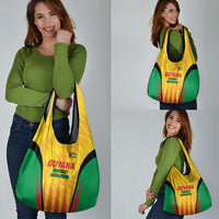 Custom Amazon Warriors Guyana Cricket Grocery Bag Ready For Glory Yellow Version - Wonder Print Shop