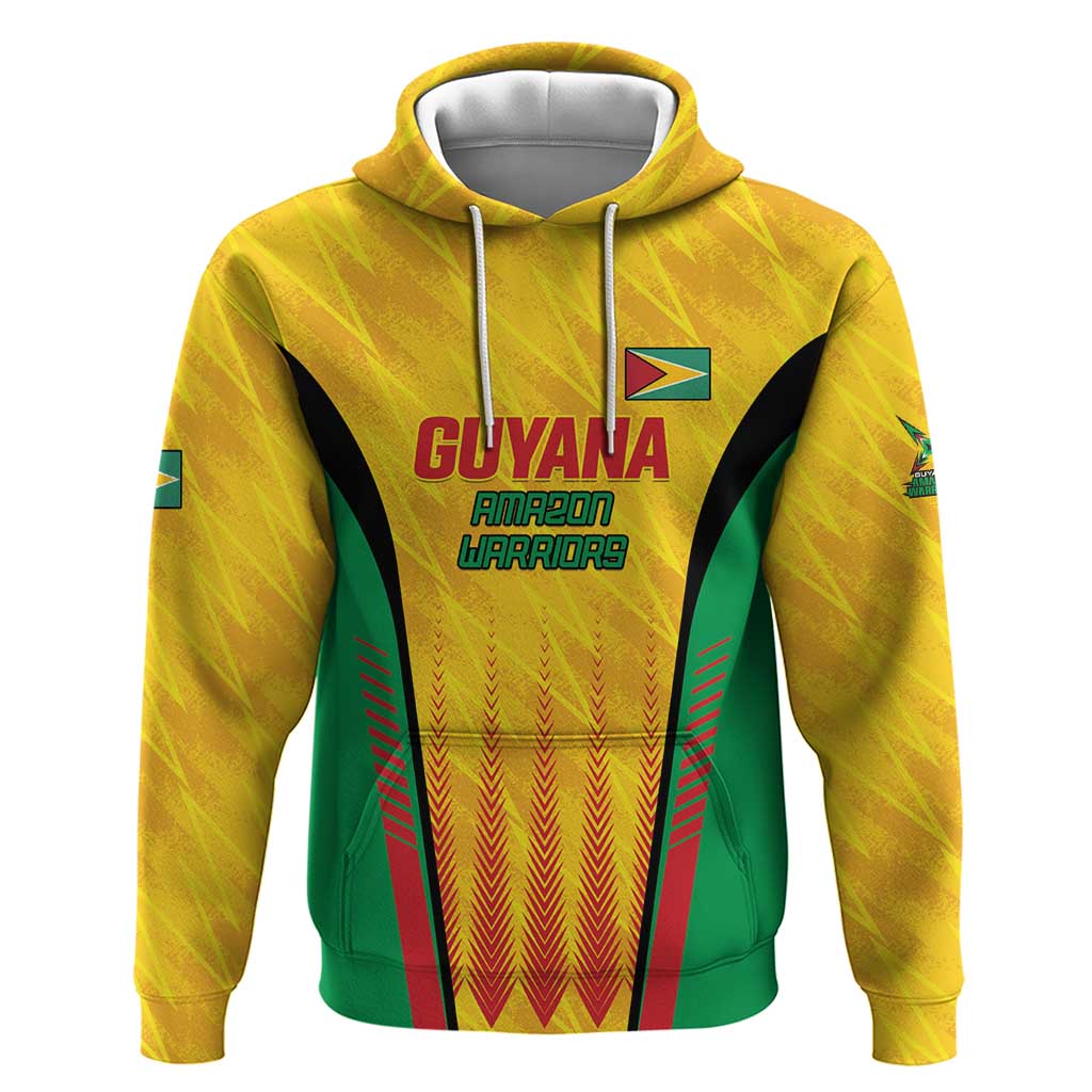 Custom Amazon Warriors Guyana Cricket Hoodie Ready For Glory Yellow Version - Wonder Print Shop