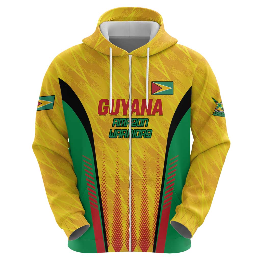 Custom Amazon Warriors Guyana Cricket Hoodie Ready For Glory Yellow Version - Wonder Print Shop