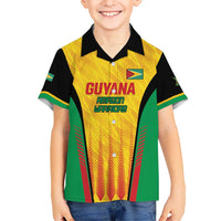 Custom Amazon Warriors Guyana Cricket Kid Hawaiian Shirt Ready For Glory Yellow Version - Wonder Print Shop