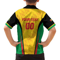Custom Amazon Warriors Guyana Cricket Kid Hawaiian Shirt Ready For Glory Yellow Version - Wonder Print Shop