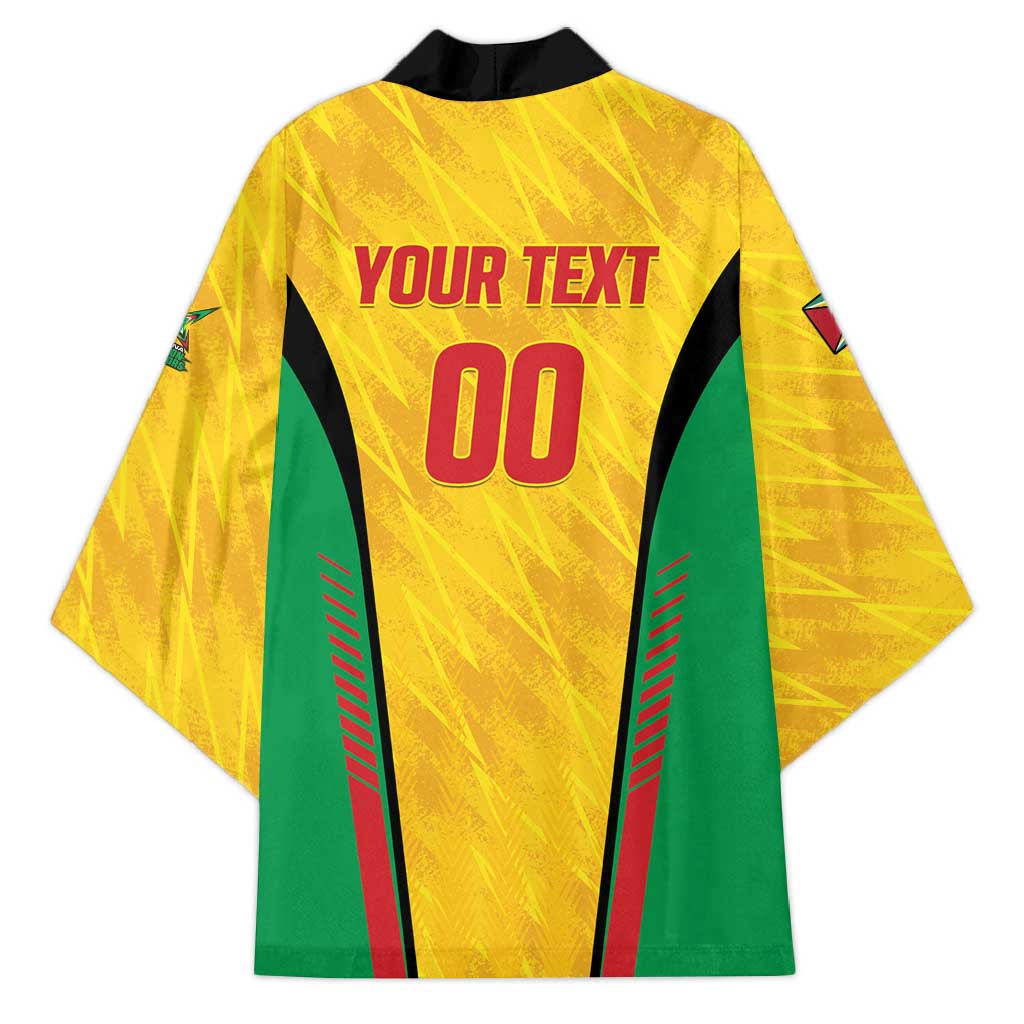 Custom Amazon Warriors Guyana Cricket Kimono Ready For Glory Yellow Version - Wonder Print Shop