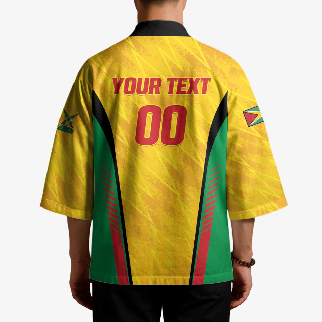 Custom Amazon Warriors Guyana Cricket Kimono Ready For Glory Yellow Version - Wonder Print Shop
