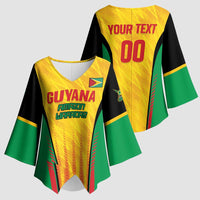 Custom Amazon Warriors Guyana Cricket Kimono Sleeve Blouse Ready For Glory Yellow Version - Wonder Print Shop