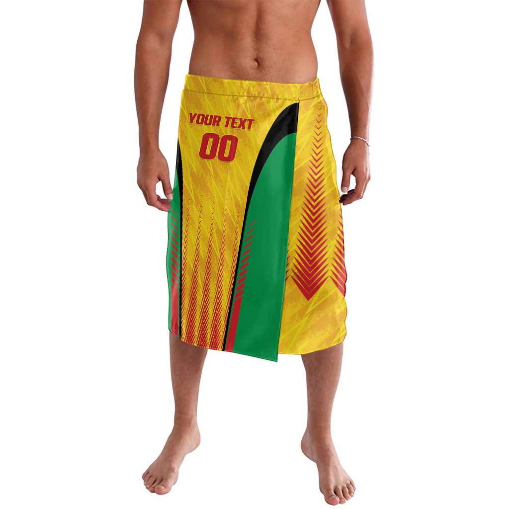Custom Amazon Warriors Guyana Cricket Lavalava Ready For Glory Yellow Version - Wonder Print Shop