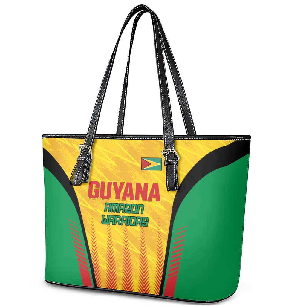 Custom Amazon Warriors Guyana Cricket Leather Tote Bag Ready For Glory Yellow Version - Wonder Print Shop