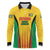 Custom Amazon Warriors Guyana Cricket Long Sleeve Polo Shirt Ready For Glory Yellow Version - Wonder Print Shop