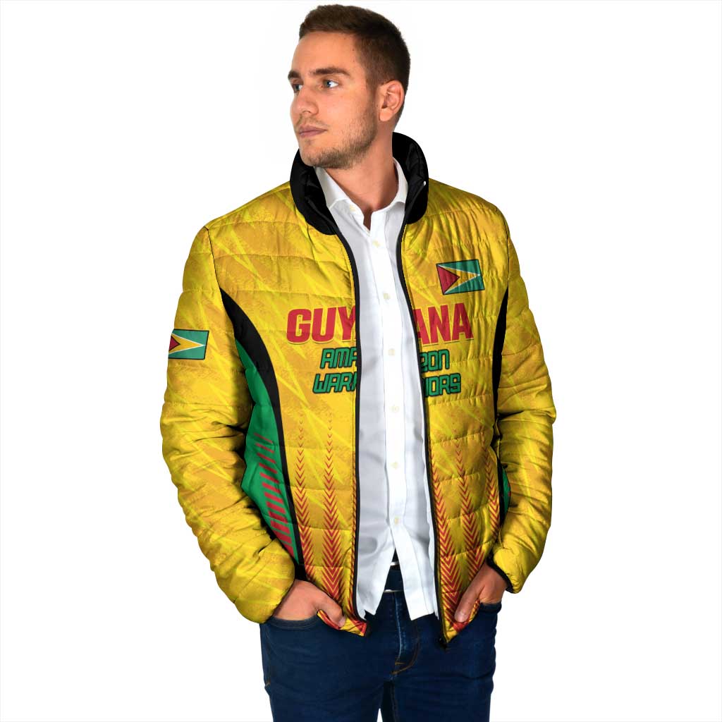Custom Amazon Warriors Guyana Cricket Padded Jacket Ready For Glory Yellow Version - Wonder Print Shop