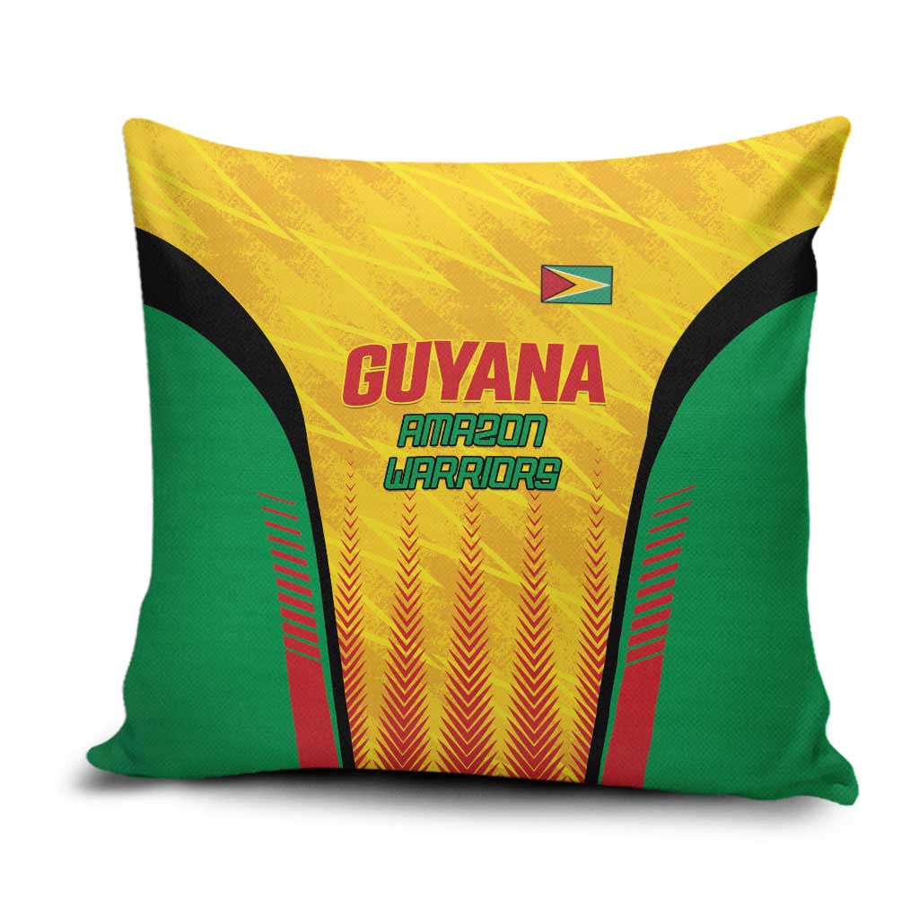 Amazon Warriors Guyana Cricket Pillow Cover Ready For Glory Yellow Version - Wonder Print Shop