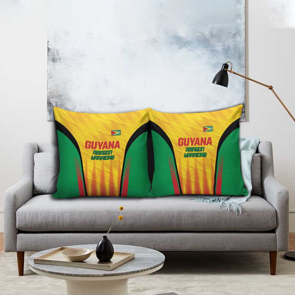 Amazon Warriors Guyana Cricket Pillow Cover Ready For Glory Yellow Version - Wonder Print Shop