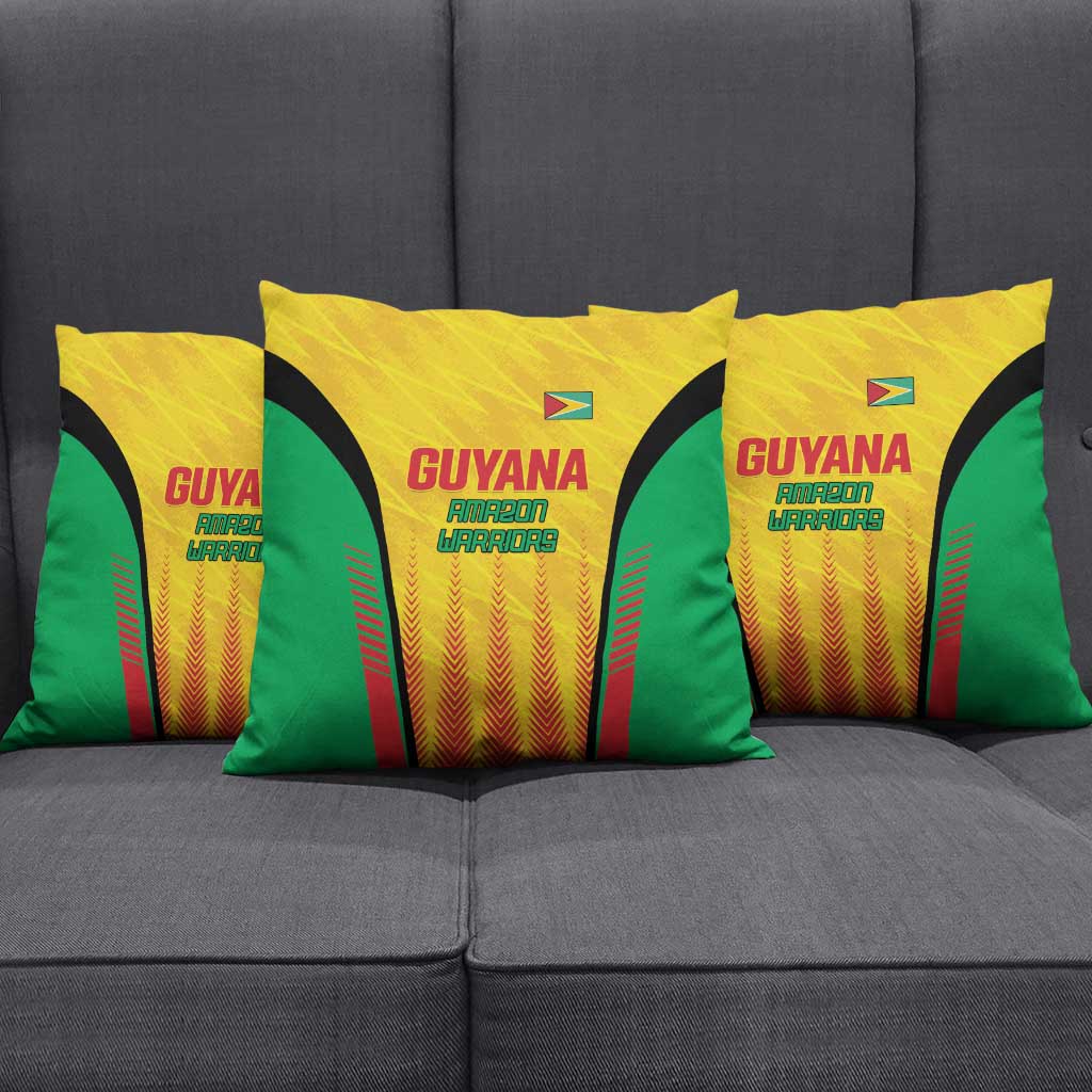 Amazon Warriors Guyana Cricket Pillow Cover Ready For Glory Yellow Version - Wonder Print Shop