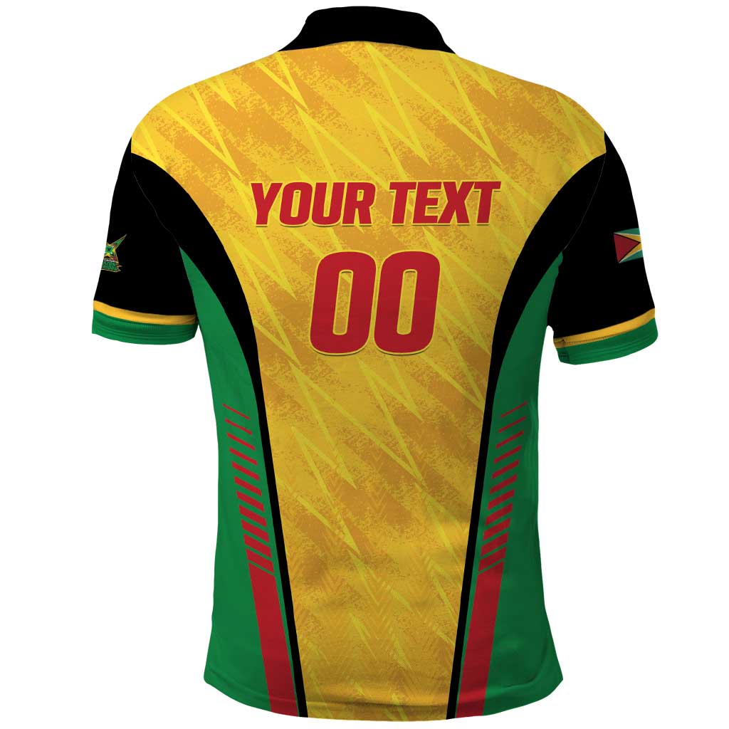 Custom Amazon Warriors Guyana Cricket Polo Shirt Ready For Glory Yellow Version - Wonder Print Shop