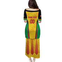 Custom Amazon Warriors Guyana Cricket Puletasi Ready For Glory Yellow Version - Wonder Print Shop