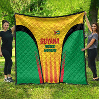 Custom Amazon Warriors Guyana Cricket Quilt Ready For Glory Yellow Version - Wonder Print Shop