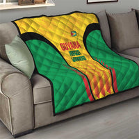 Custom Amazon Warriors Guyana Cricket Quilt Ready For Glory Yellow Version - Wonder Print Shop