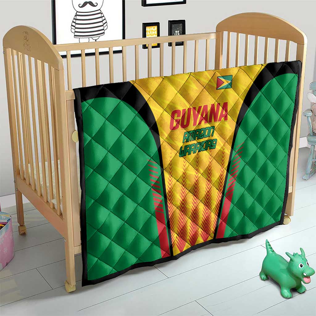 Custom Amazon Warriors Guyana Cricket Quilt Ready For Glory Yellow Version - Wonder Print Shop