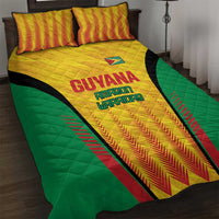 Custom Amazon Warriors Guyana Cricket Quilt Bed Set Ready For Glory Yellow Version - Wonder Print Shop