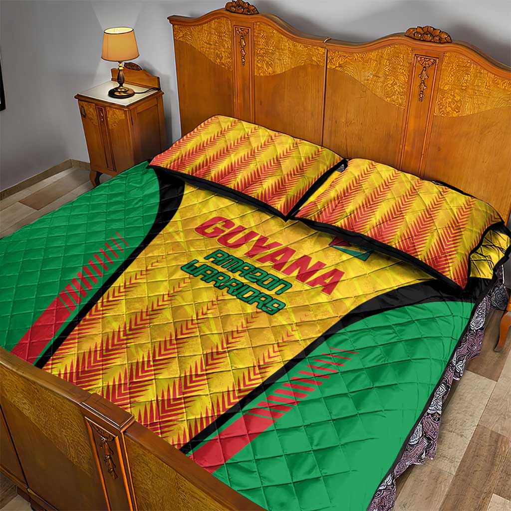 Custom Amazon Warriors Guyana Cricket Quilt Bed Set Ready For Glory Yellow Version - Wonder Print Shop