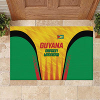 Custom Amazon Warriors Guyana Cricket Rubber Doormat Ready For Glory Yellow Version - Wonder Print Shop