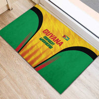 Custom Amazon Warriors Guyana Cricket Rubber Doormat Ready For Glory Yellow Version - Wonder Print Shop
