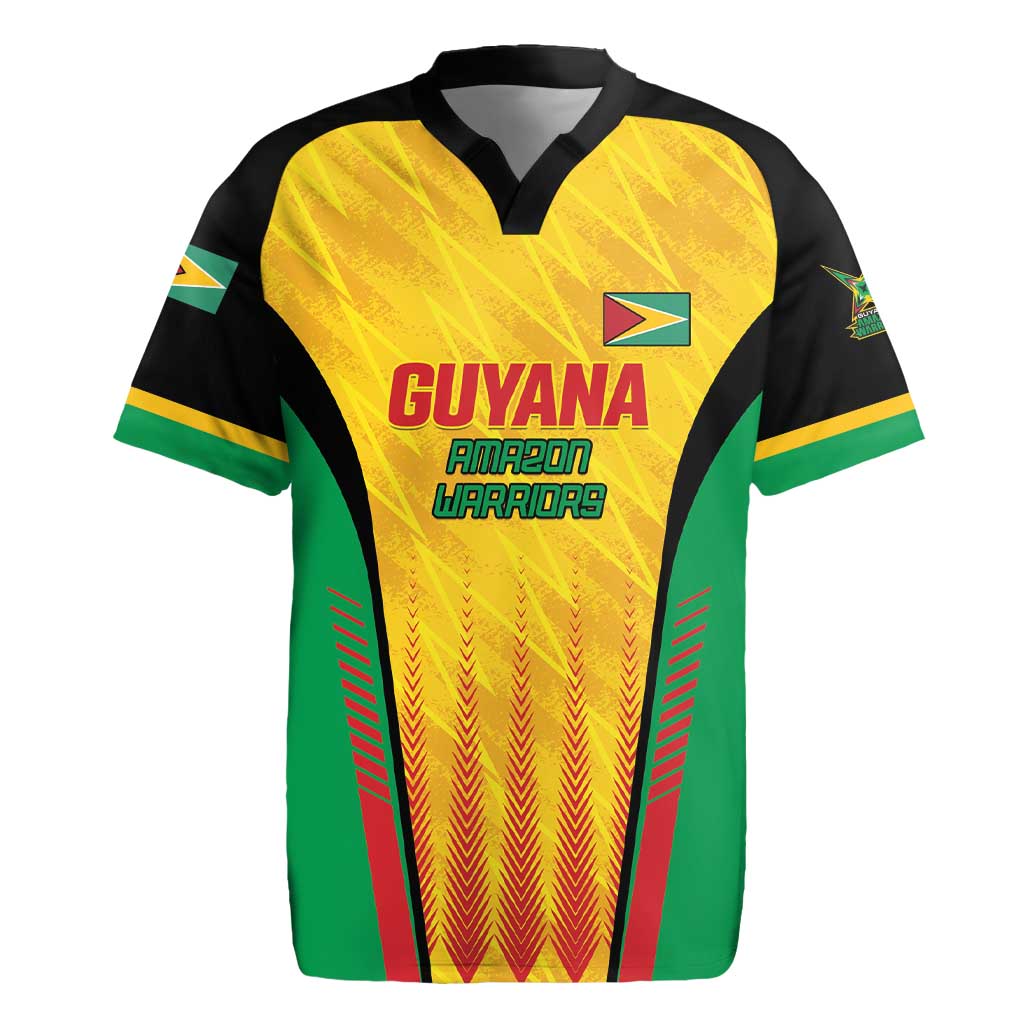 Custom Amazon Warriors Guyana Cricket Rugby Jersey Ready For Glory Yellow Version - Wonder Print Shop