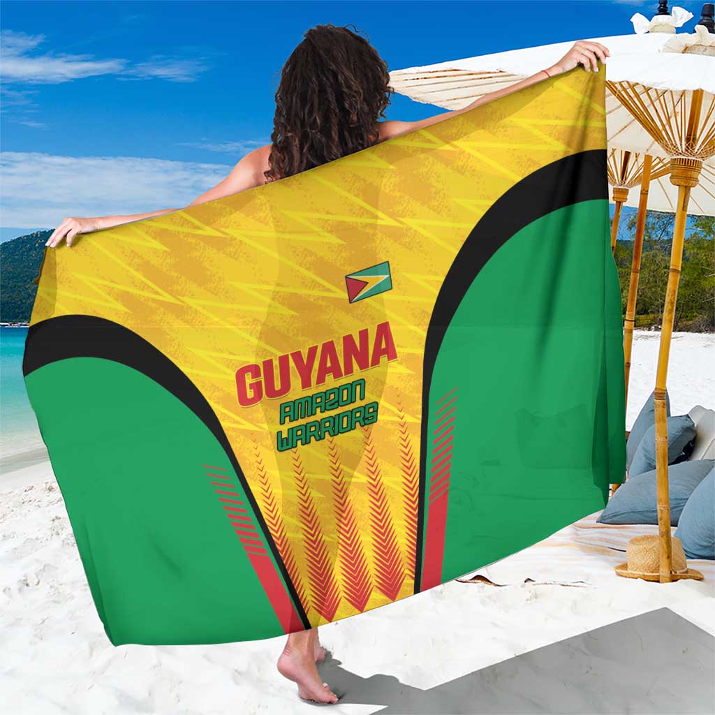 Custom Amazon Warriors Guyana Cricket Sarong Ready For Glory Yellow Version - Wonder Print Shop