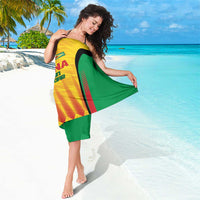 Custom Amazon Warriors Guyana Cricket Sarong Ready For Glory Yellow Version - Wonder Print Shop