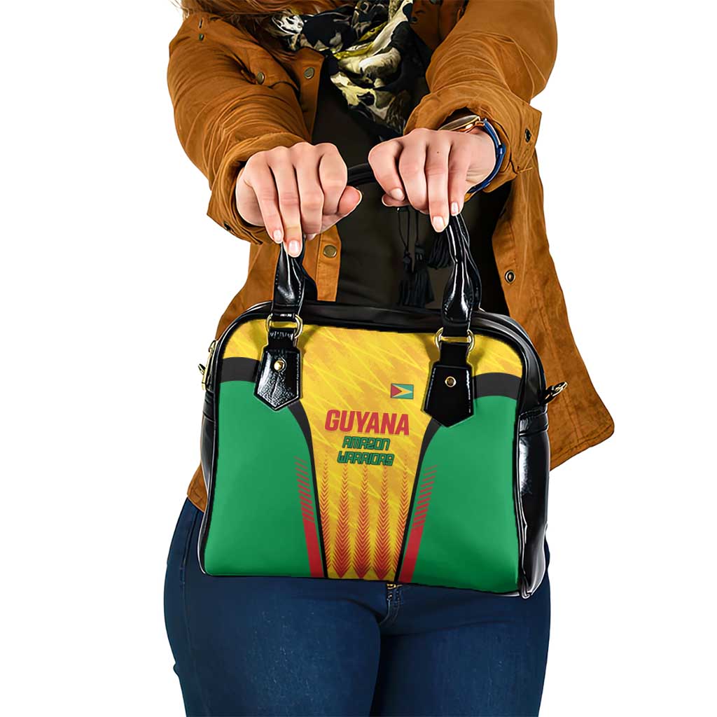 Custom Amazon Warriors Guyana Cricket Shoulder Handbag Ready For Glory Yellow Version - Wonder Print Shop