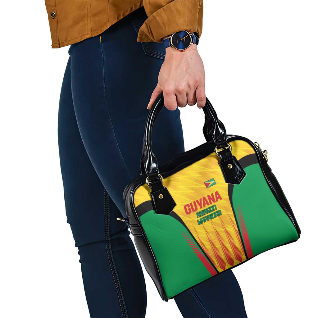Custom Amazon Warriors Guyana Cricket Shoulder Handbag Ready For Glory Yellow Version - Wonder Print Shop