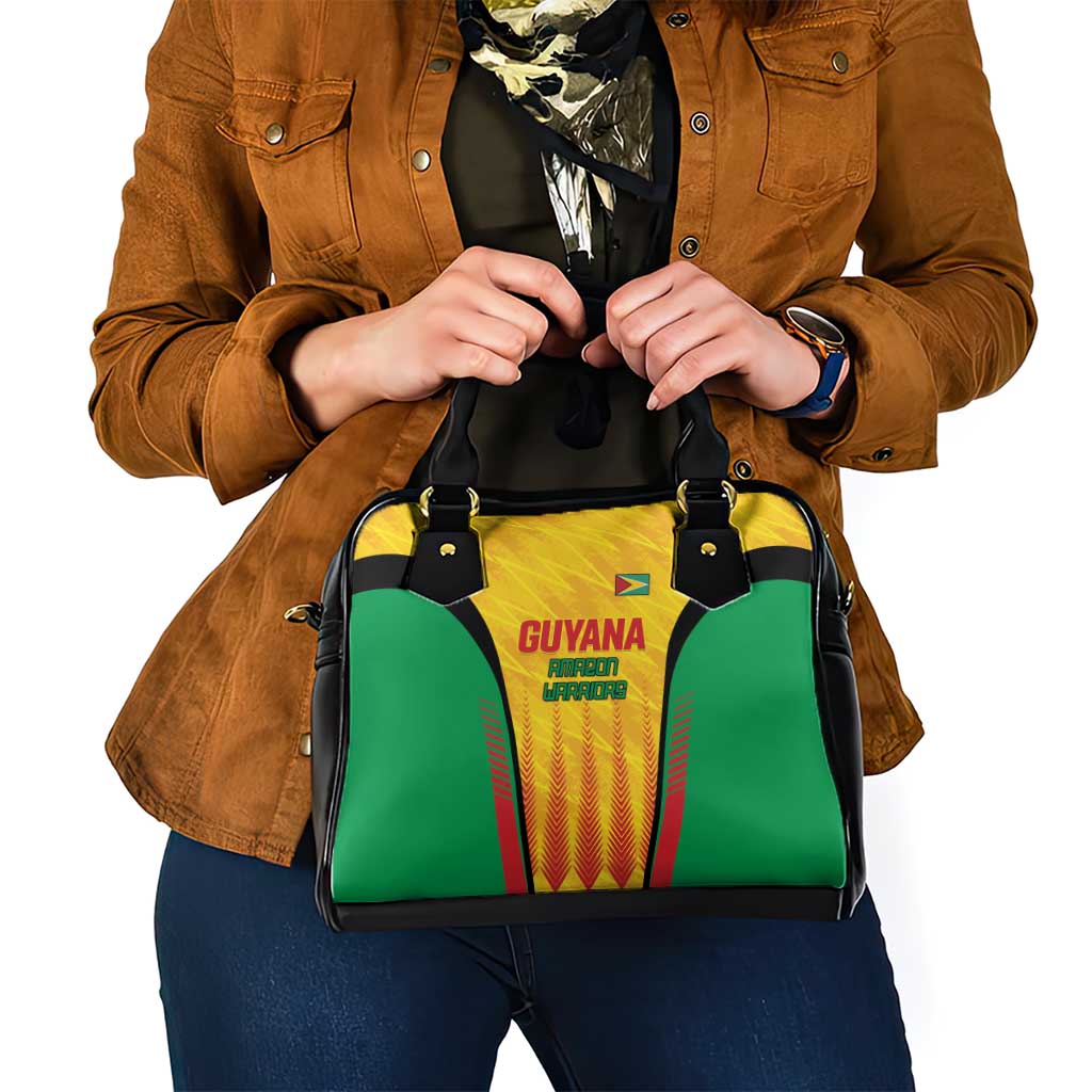 Custom Amazon Warriors Guyana Cricket Shoulder Handbag Ready For Glory Yellow Version - Wonder Print Shop