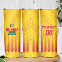 Custom Amazon Warriors Guyana Cricket Skinny Tumbler Ready For Glory Yellow Version - Wonder Print Shop