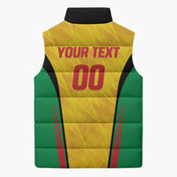Custom Amazon Warriors Guyana Cricket Sleeveless Puffer Jacket Ready For Glory Yellow Version - Wonder Print Shop