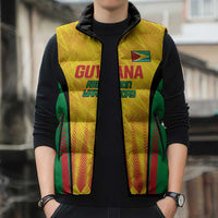 Custom Amazon Warriors Guyana Cricket Sleeveless Puffer Jacket Ready For Glory Yellow Version - Wonder Print Shop