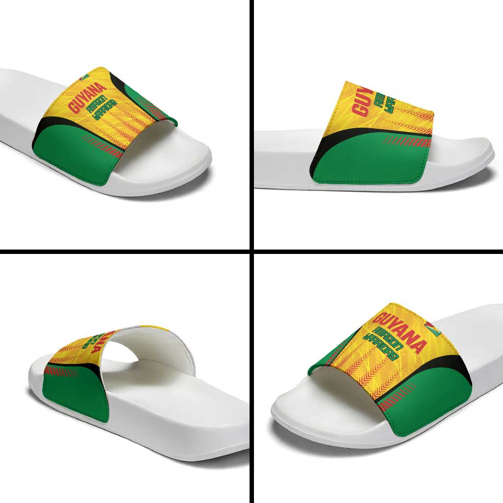 Amazon Warriors Guyana Cricket Slide Sandals Ready For Glory Yellow Version - Wonder Print Shop