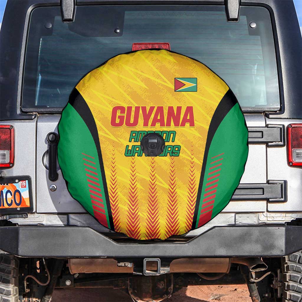 Custom Amazon Warriors Guyana Cricket Spare Tire Cover Ready For Glory Yellow Version - Wonder Print Shop