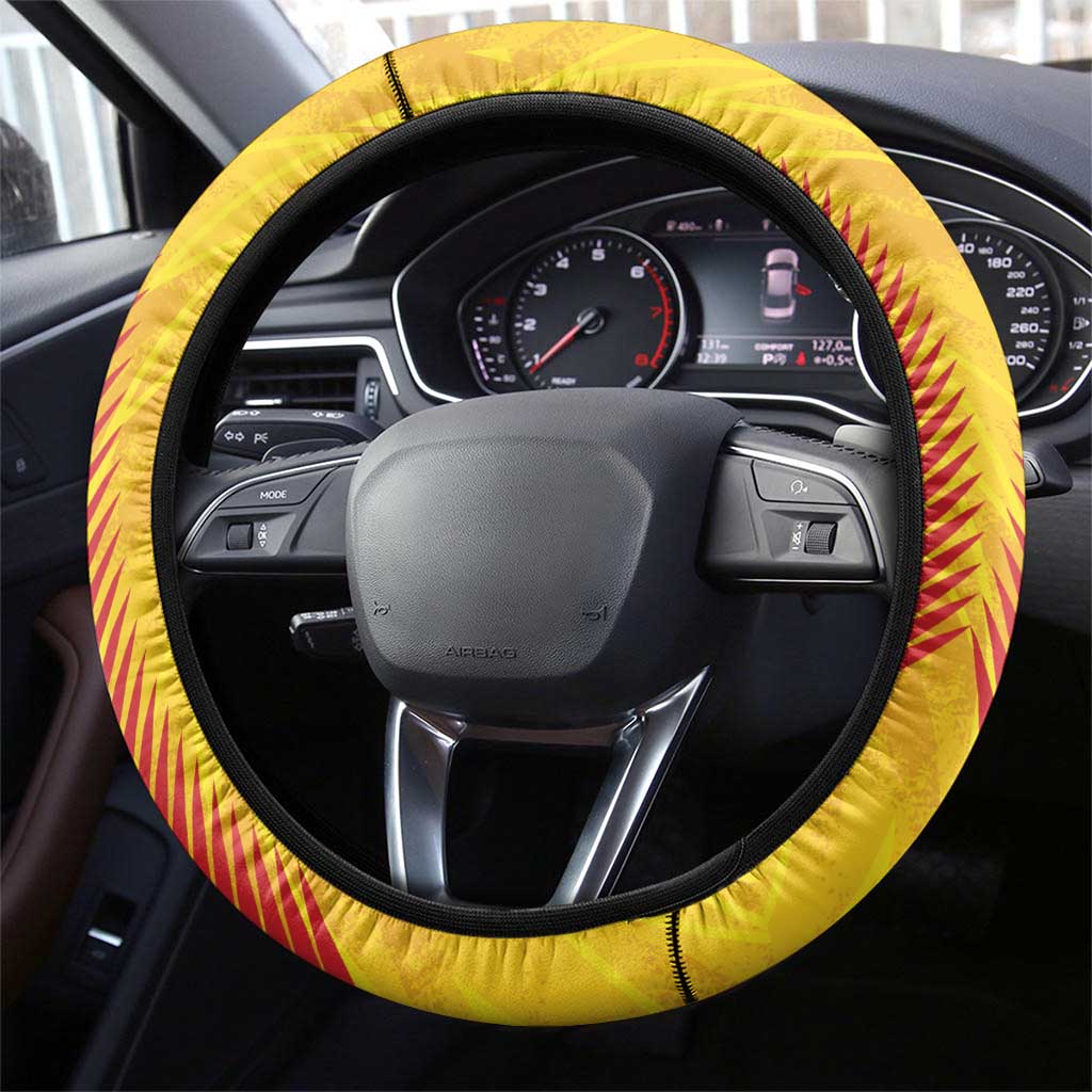 Amazon Warriors Guyana Cricket Steering Wheel Cover Ready For Glory Yellow Version - Wonder Print Shop