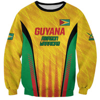 Custom Amazon Warriors Guyana Cricket Sweatshirt Ready For Glory Yellow Version - Wonder Print Shop