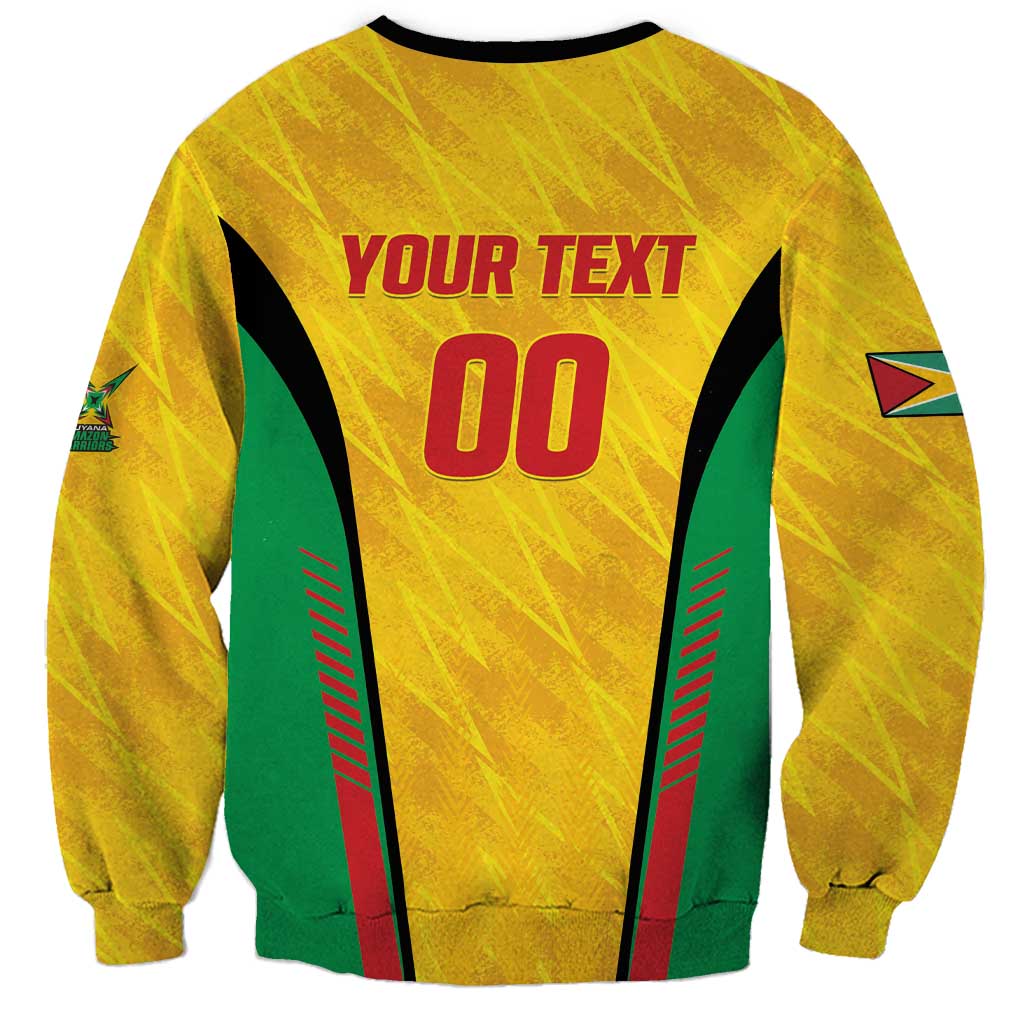 Custom Amazon Warriors Guyana Cricket Sweatshirt Ready For Glory Yellow Version - Wonder Print Shop