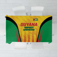 Custom Amazon Warriors Guyana Cricket Tablecloth Ready For Glory Yellow Version - Wonder Print Shop
