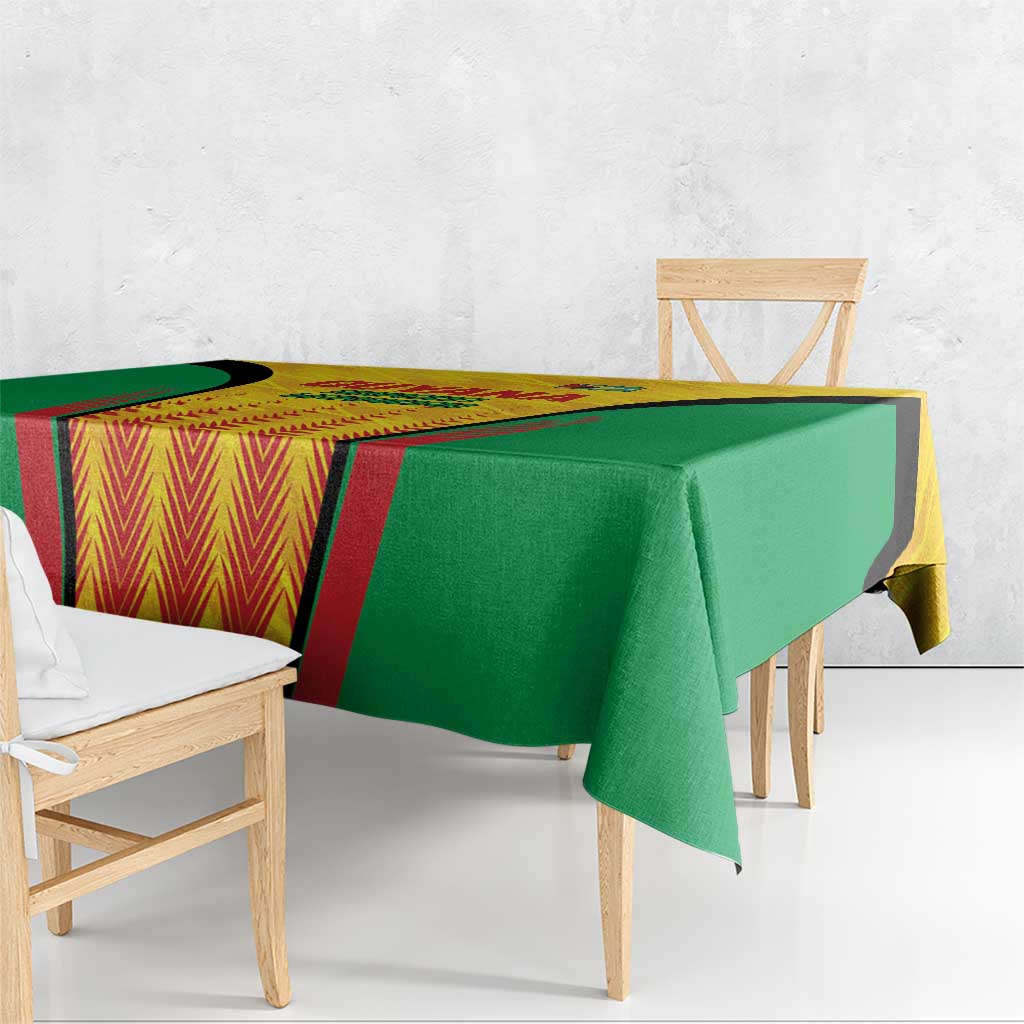 Custom Amazon Warriors Guyana Cricket Tablecloth Ready For Glory Yellow Version - Wonder Print Shop